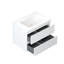 Base de meuble-lavabo simple 29,21 po en blanc brillant avec évier Elisabel