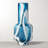 12.5" Blue Clear Glass Abstract Vase-2023745866-2023745864