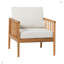 Chaise d'appoint contemporaine en bois d'eucalyptus