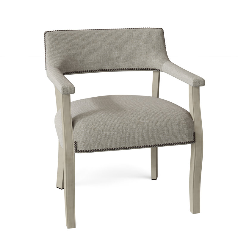 Fauteuil Thayer, 3157 albâtre 100% polyester, Espresso, Bronze vieilli