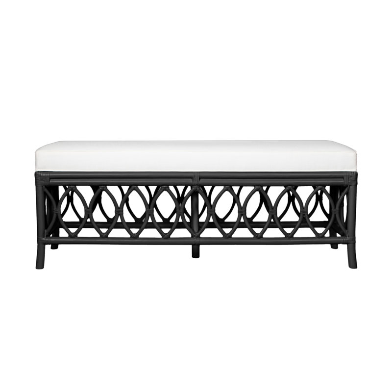 Lillian Upholstered Bench, Black
