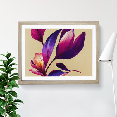 Fanciful Flowers 1 Piece Single Picture Frame Wall Art