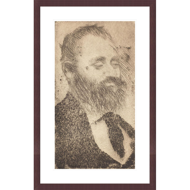 «Alphonse Hirsch» par Edgar Degas, impression giclée encadrée, H 29,5 po x l 18,97 po