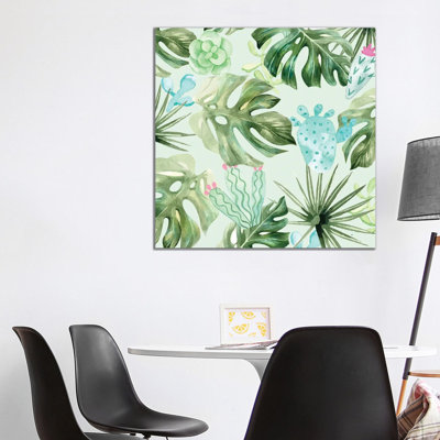 Palms and Succulents I 1 Piece Wrapped Canvas Wall Art