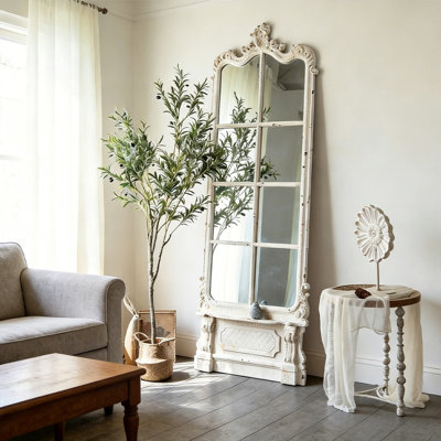Miroir décoratif de style français rétro de style floral pour l'entrée