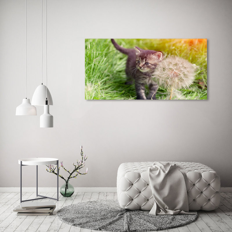 Kitten With A Blowpipe - Wrapped Canvas Print