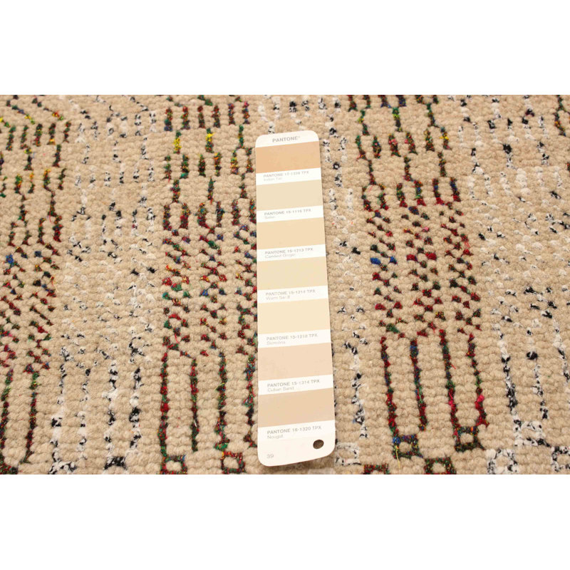 Tapis brun clair noué à la main One Of Kind 2 pi 3 po x 5 pi 10 po