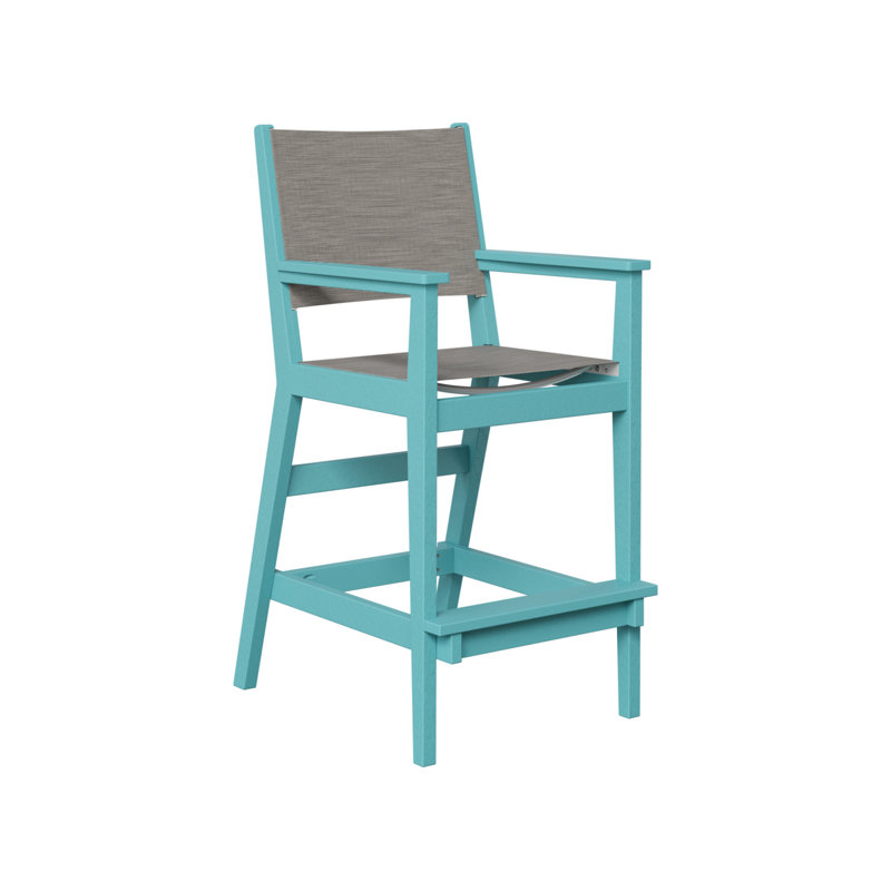 Berlin Gardens Mayhew Chair With Sling Fabric, Aruba Blue, 27.5"