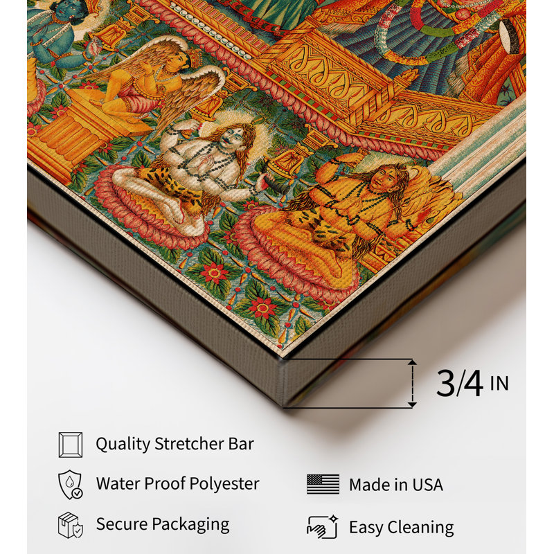 Krishna, maître du monde, Sans cadre, Canevas, H 24 po x l 32 po