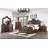 Traditional Bed with Button-Tufted Headboard and Faux Wood Carved Details-1310500947-1131989745