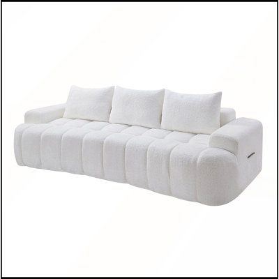 100 Inch Extra Large Curved Front Sectional Sofa with High Resilience Foam, Easy to Move & Ship, Modern Oversized Sofa for Living Room