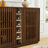 Mid Century Modern Fluted Hollowed Out Liquor Cabinet-1812799016