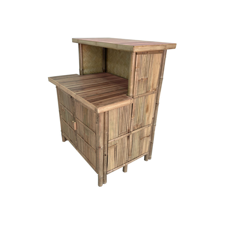 MGP 36'' Natural Bamboo Home Bar with Dual Counter