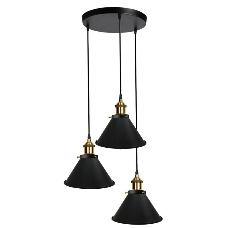 Dingle 3 - Light Black Cluster Pendant