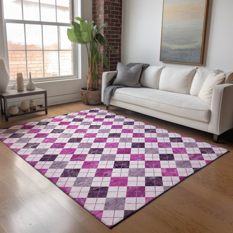 Machine Washable Indoor/Outdoor Leavittsburg ACN2237 Geometric Rug, Rectangle 10 pi x 14 pi