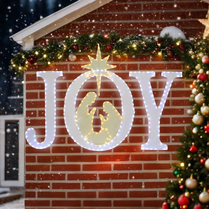 Grande crèche de Noël 49 pouces, Blanc