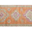 Tapis kilim en laine orange 31,5 x 149,6 pouces à motif géométrique