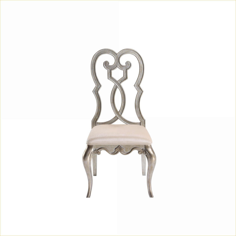 Ensemble de 2 chaises d'appoint rembourrées en velours, dossier arrondi à finition dorée pour les salles à manger