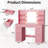 Makeup Vanity With Led Lighted Mirror And Built-In Power Supply-30528064