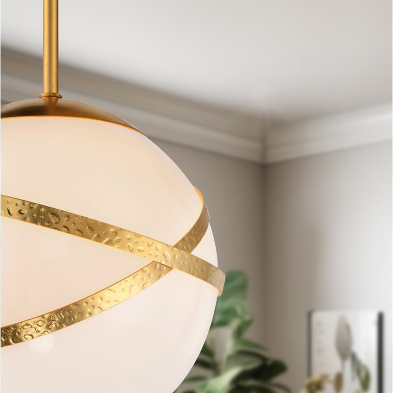 Luminaire suspendu sphère 1 lumière Porphyrion
