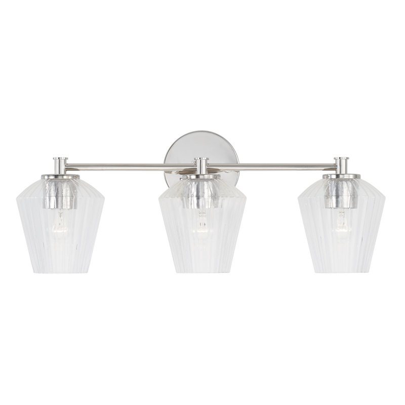 Depner 3-Light Dimmable Vanity Light, Polished Nickel