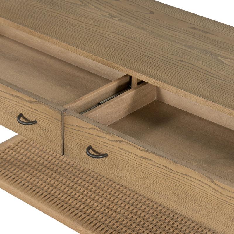 Zuma 55'' W Solid Wood Console Table, Natural Wood