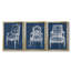 Antique Chair Blueprint IV - Ensemble de 3 peintures sur toile encadrées-1252570556-1252570567