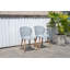 Ensemble de salle à manger d'extérieur 9 pièces en bois et résine certifiés FSC - chaises grises-88419662-88419665