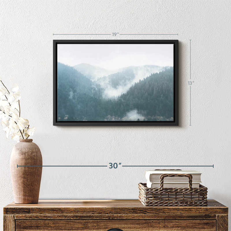 Nature "Art mural bleu paysage", H 13 po x l 19 po