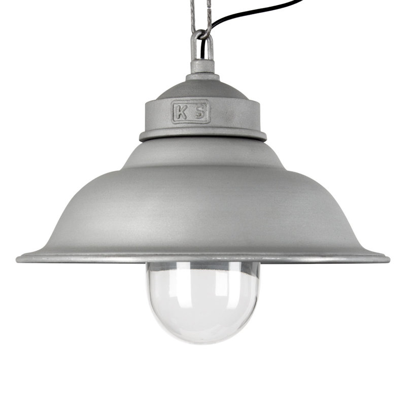 Porto Fino 1 - Light Aluminium Dome Pendant, Concrete