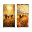 «Elephants Crossing The Savannah I», collection d'art mural animaux 2 pièces-874586573-874586572