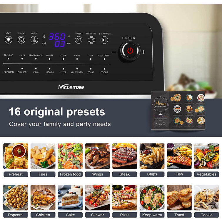 Himimi 13 QT Electric Air Fryer 16-in-1 Family Air Fryer Oven & Reviews