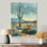 Cactus vert et gris, désert, rêve I - art mural floral cactus