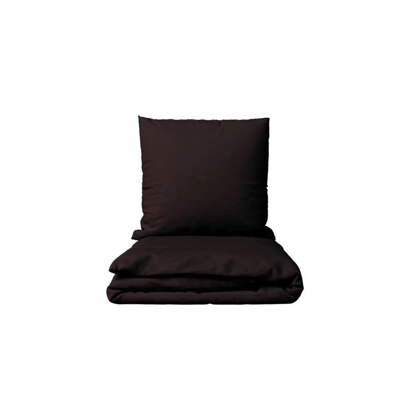 Elio Bed Linen, 200 x 200cm Duvet Cover + 2 Pillowcases (80 x 80cm, Brown
