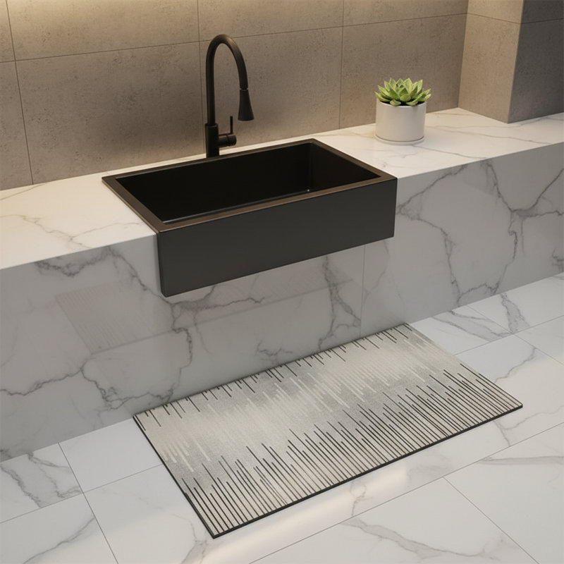 Tapis de salle de bain en pierre Diatomaceous Earth