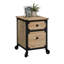 Piédestal de bureau recyclé naturel + beige - Glissières en métal lisses pour une douceur de tiroir, pouvant accueillir des dossiers de format lettre, mobilité mobile, style brun industriel, affichage supérieur spacieux,