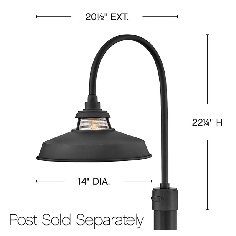 Troyer 1 - Light Pier Mount Lantern, Black