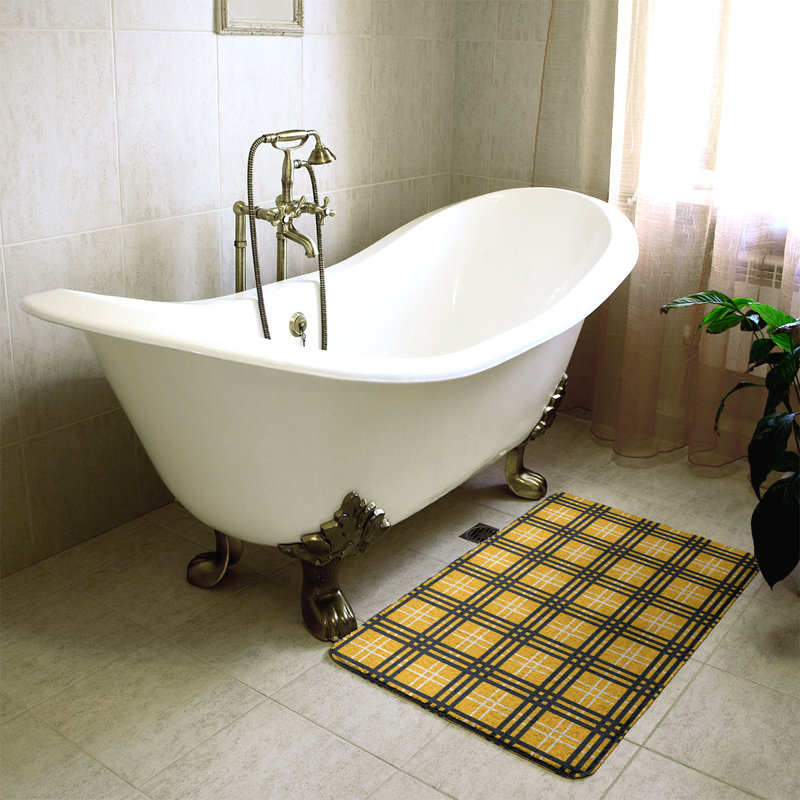 Tapis pour salle de bain Tampa Bay, l 21 po x L 34 po, Or/noir