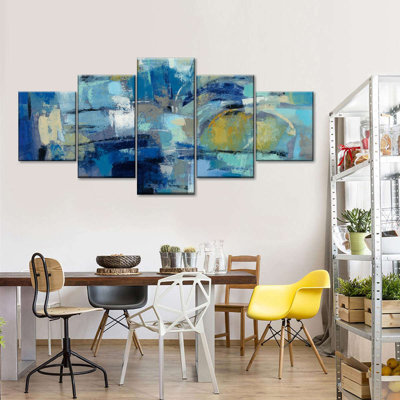 " Ultramarine Waves III " 5 - Pieces