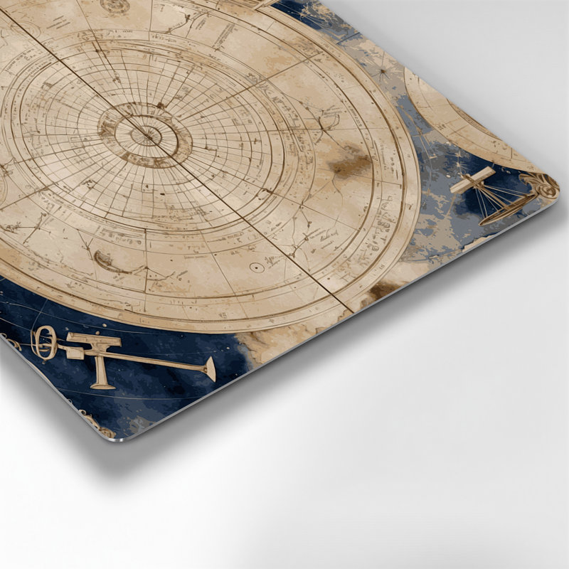 Art mural en métal beige Space Space