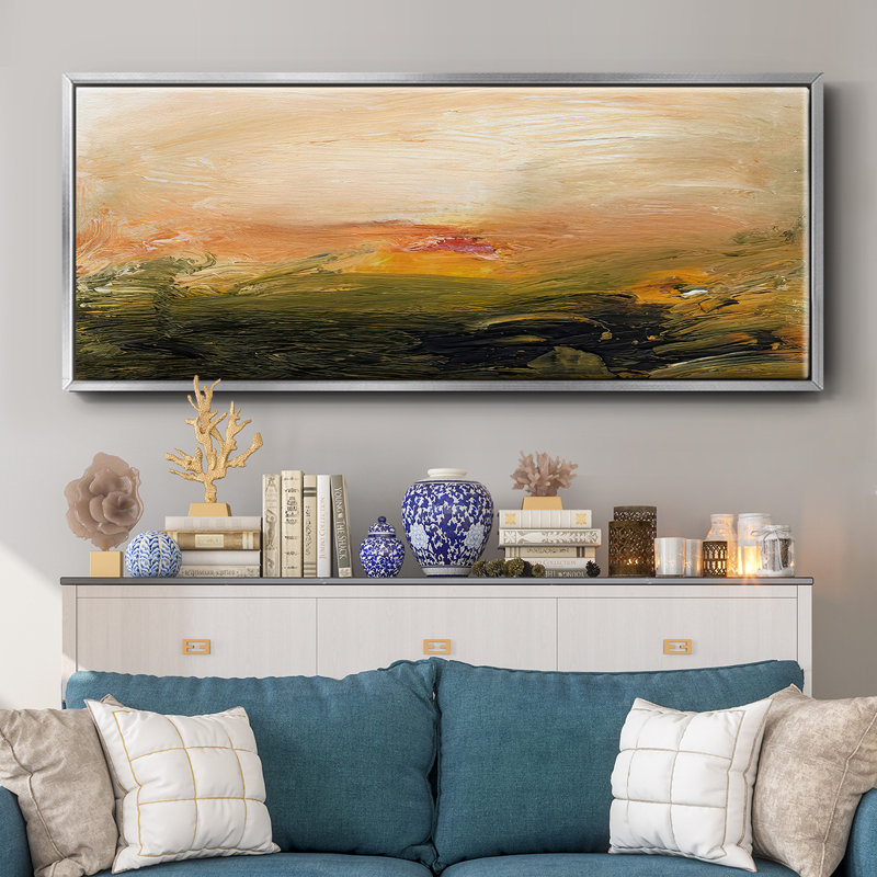 Lingering Light I- Framed Canvas, 24" H x 60" W