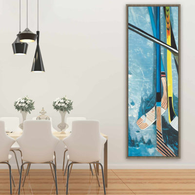 Hockey Sticks - Blue Man Cave, reproduction d'art sur toile encadrée