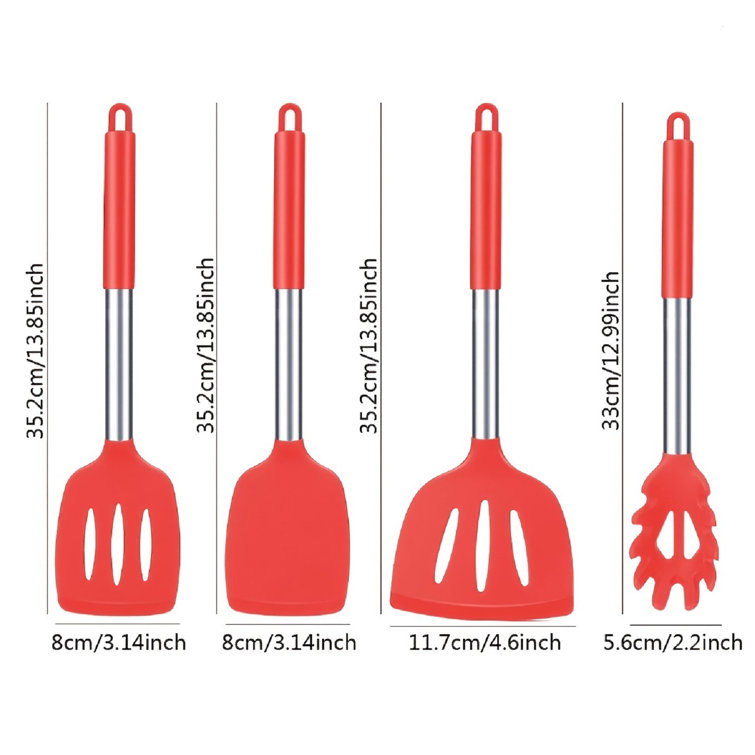 Aybloom Silicone Kitchen Utensils Set - 10 Pieces Multicolor Silicone Heat Resistant Non-Stick Kitchen Cooking Tools