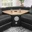 Fauteuils inclinables modernes avec rangement et Bluetooth, noir