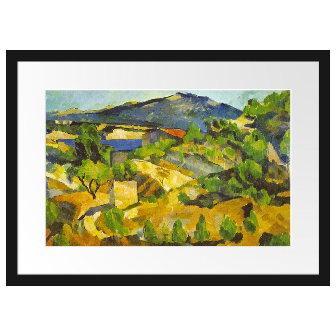 Gerahmter Kunstdruck Mountains in Provence von Paul Cezanne