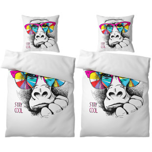 Cotton No Pattern Duvet Cover Set with Pillowcases Included (Set of 2)
