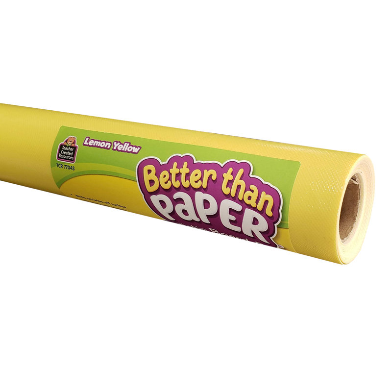 Rouleau de papier babillard, H 4 po x l 8 po x P 48 po, Jaune