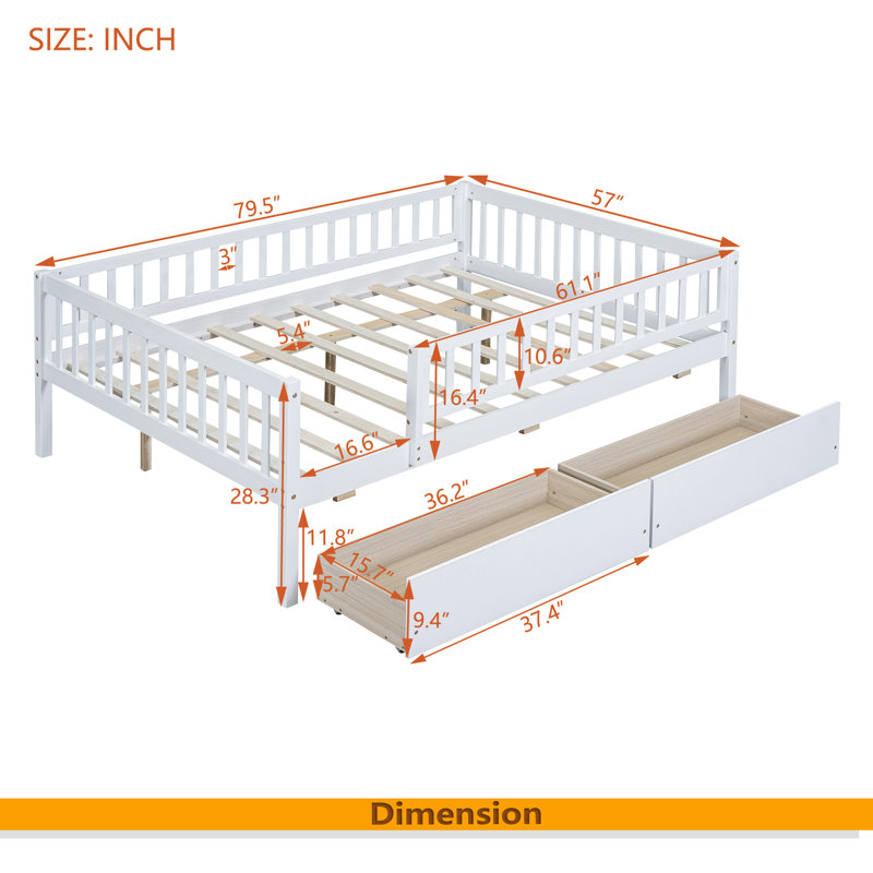 Wood Daybed, White