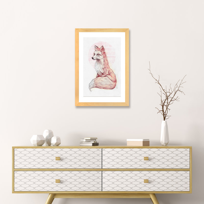 "Vampires" par Mike Koubou - impression d'art graphique, H 24 po x l 16 po x P 1 po, Papier encadré de bois naturel