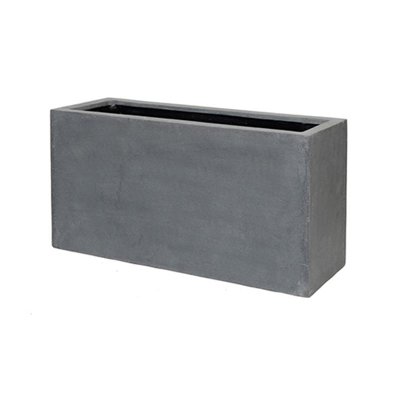 Gainford Handmade Planter Box, Gray, 19.5" H x 39" W x 16" D
